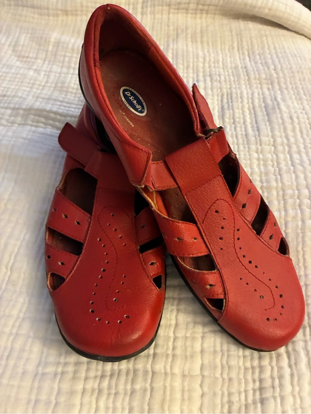 Red Leather Fisherman Sandals - Dr. Scholl's Style
